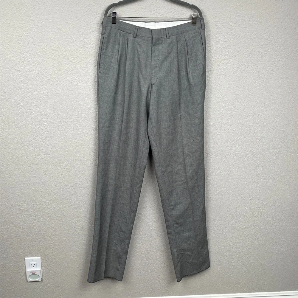 NWT Abla Italy Gray Patterned Wool Suit Blazer Pants Formal Business IT 52